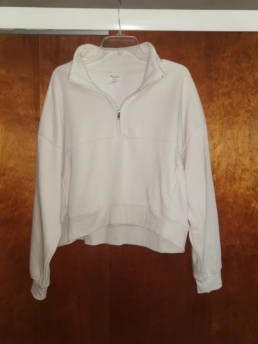 No Boundaries Women's White Half-Zip Pullover Active Size XXL (20)